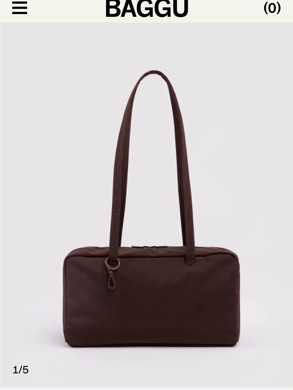 Baggu Chocolate Brown Shoulder Tote